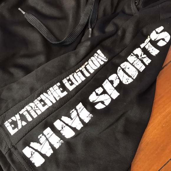 MM SPORT Swedish Black Athletic Shorts w Pockets M - Picture 2 of 6